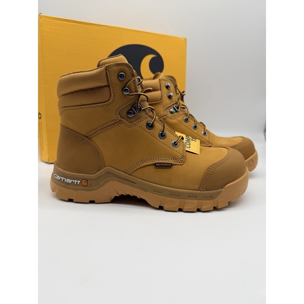 Carhartt 6" Rugged Flex Tan Waterproof, Composite Toe, CMF6356 Boot Men's 9M